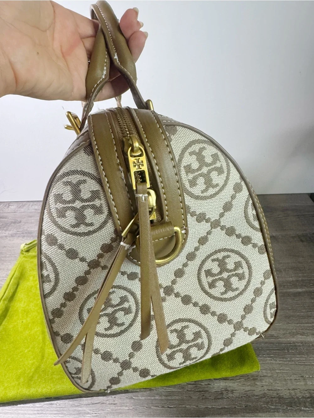 Tory Burch T Mini Jacquard Monogram Hazel Bag with detachable strap $658 READ